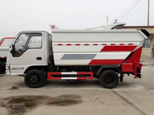 躍進S70國六4方無泄漏自裝(后掛桶)卸式垃圾車
